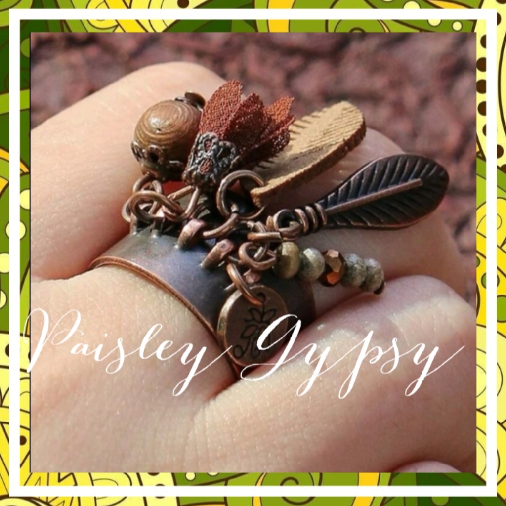 Multicolored Leaf Decor Boho Ring